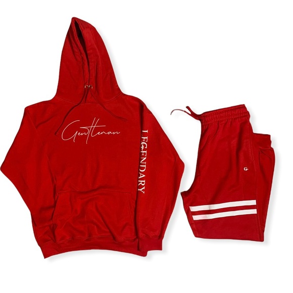 Gentleman Apparels Red Sweatsuit w/ White Logo - Legendary Edition - Picture 1 of 1
